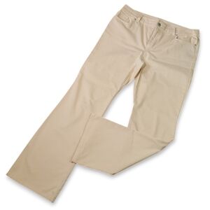 Chico's Sze 1.5/10 Platinum Jeans Chino Y2K Stretch Denim Butter Yellow Boot Cut